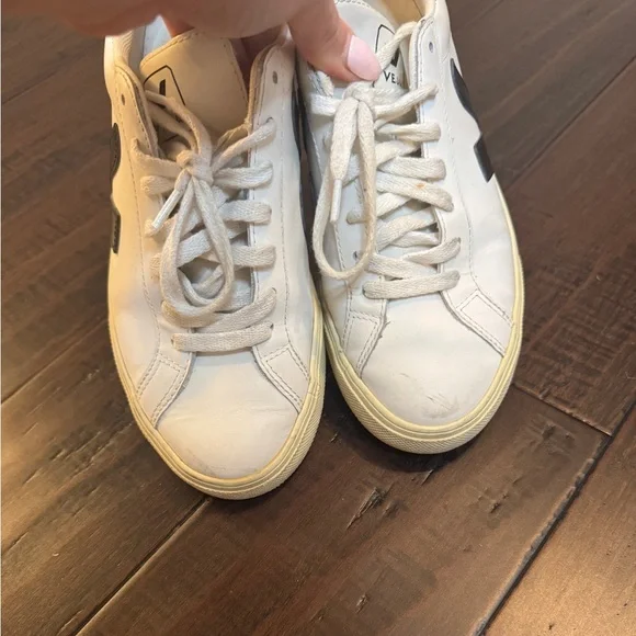 Veja Esplar sneakers free people size 7 white low top casual classic shoes - Picture 5 of 12